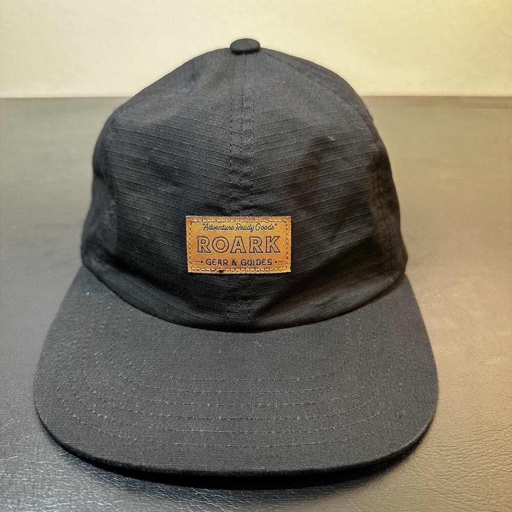Roark Hat Cap Strap Back One Size Mens Black Adventure Ready Logo Patch Outdoor